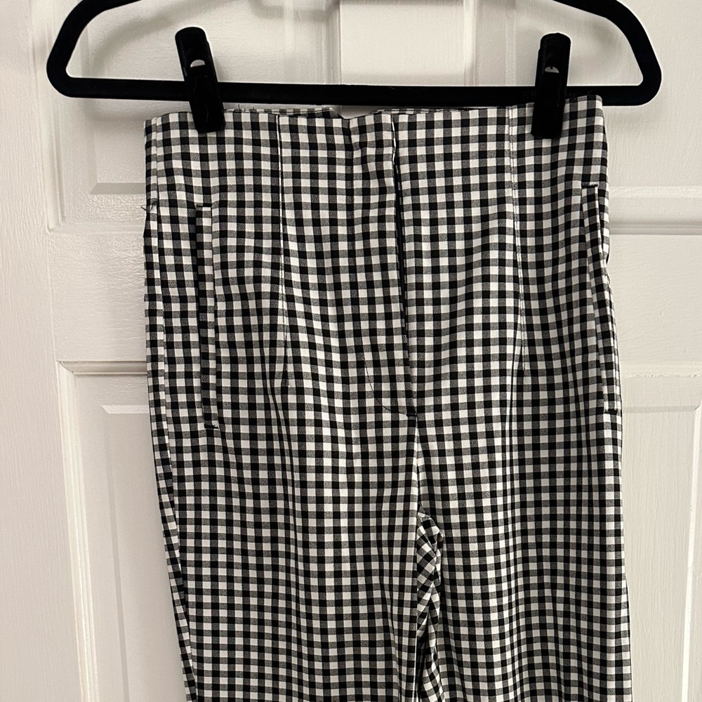 Cropped gingham Zara cigarette Zara pant size S